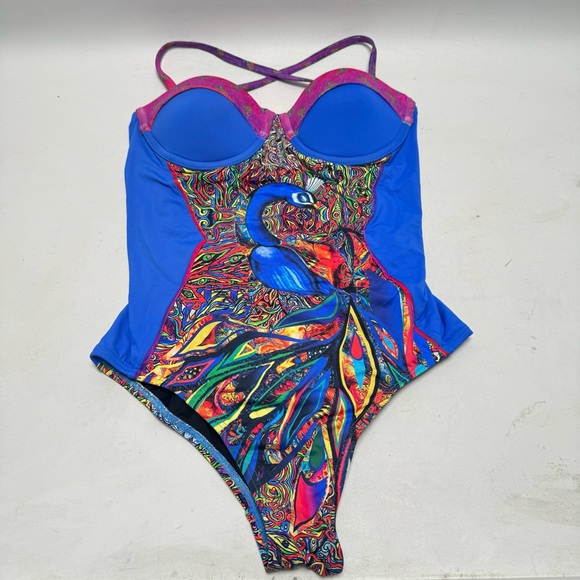 NWT BLUMOSS ZENANA HALTER MAILLOT ONE-PIECE SWIMSUIT - Picture 7 of 15